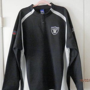 NFL Las Vegas Oakland Raiders Reebok Men's XL Silver & Black Pullover Top